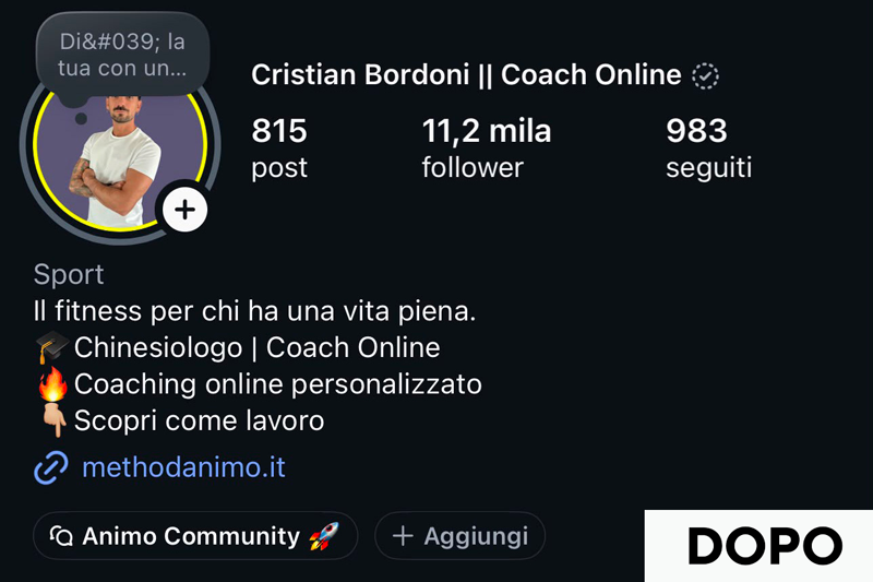 Social post-intervento